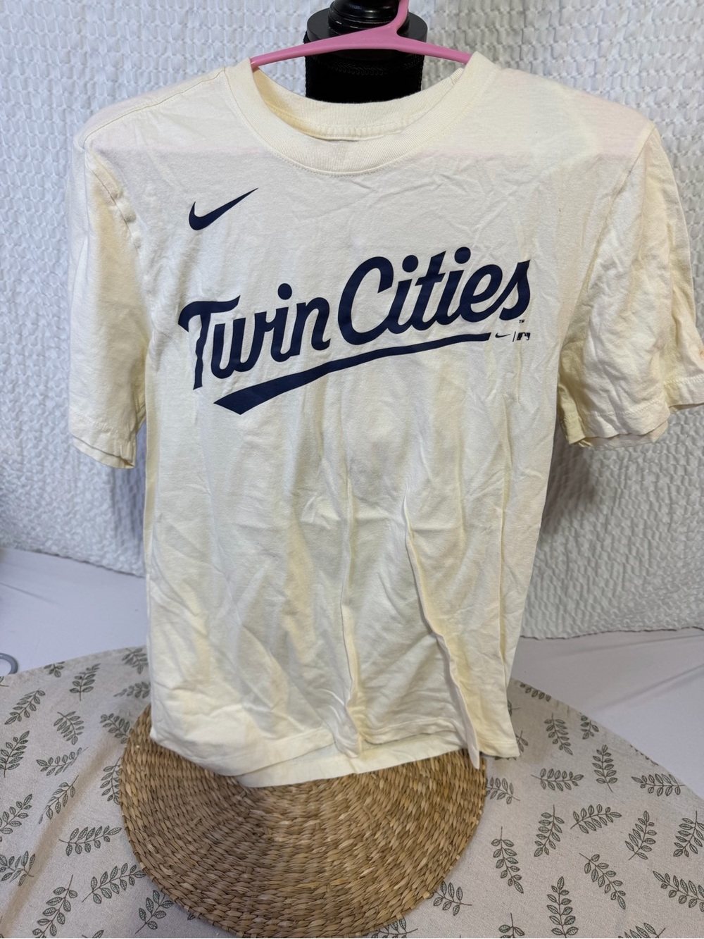 Nike Twin Cities Short Sleeve Tee - Cream with Navy Print